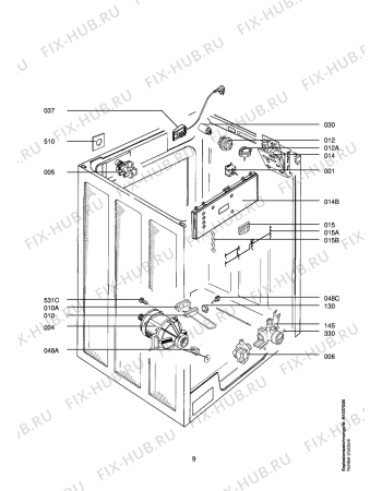 Взрыв-схема стиральной машины Aeg LAVEUROLINES - Схема узла Electrical equipment 268